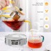 SAWAKE 1.6L Glass Teapot with Stainless Steel Tea Filter 