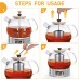 SAWAKE 1.6L Glass Teapot with Stainless Steel Tea Filter 