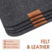 SAWAKE 24pcs Black Felt Place Mats 