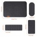 SAWAKE 24pcs Black Felt Place Mats 