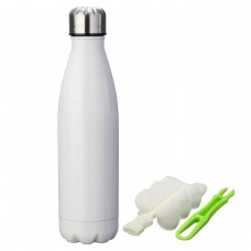 KING DO WAY White Stainless Steel Vacuum Bottle 12H Hot 500ml