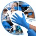 HIZEK 100 Pcs Disposable Powder Free Household Gloves (Blue, M) HIZEK 100 Pcs Disposable Powder Free Household Gloves (Blue, M)
