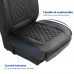 ELUTO Black PU Feather Car Seat Cover ELUTO Black PU Feather Car Seat Cover