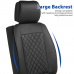 ELUTO Black PU Feather Car Seat Cover ELUTO Black PU Feather Car Seat Cover