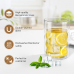 SAWAKE 6Pcs Coffee Glasses with Spoons and Coasters