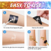 LUCKYFINE 24 Colors Glitter Tattoo Kit with 12 Stencils 