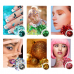 LUCKYFINE 24 Colors Glitter Tattoo Kit with 12 Stencils 