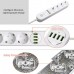 Power strip 2M Anti-Static Socket Charger With 4 USB Ports Power strip 2M Anti-Static Socket Charger With 4 USB Ports
