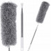 Microfiber Duster with Telescoping Extension Pole Bendable Detachable Lint 